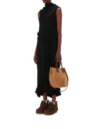 Robe sans manches drapée - Black