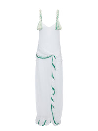 Robe torsadée à bretelles - Off White