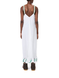 Robe torsadée à bretelles - Off White