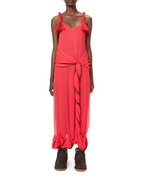Robe torsadée à bretelles - Red