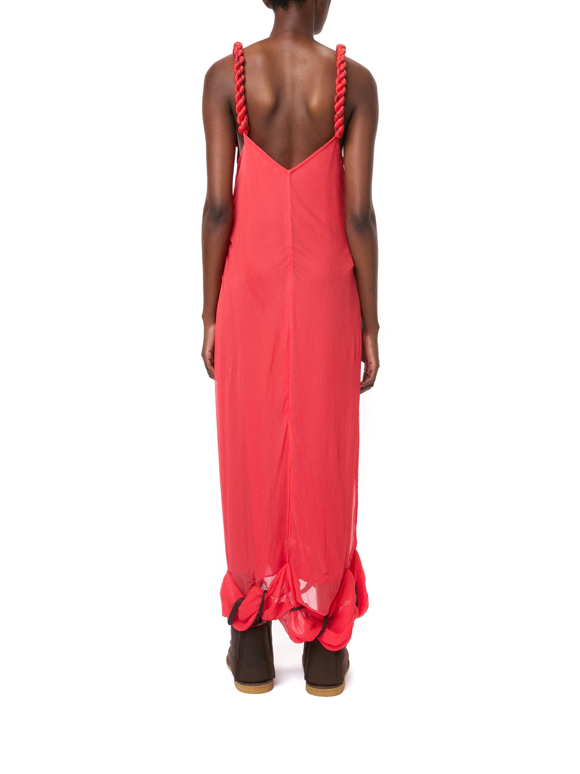 Robe torsadée à bretelles - Red