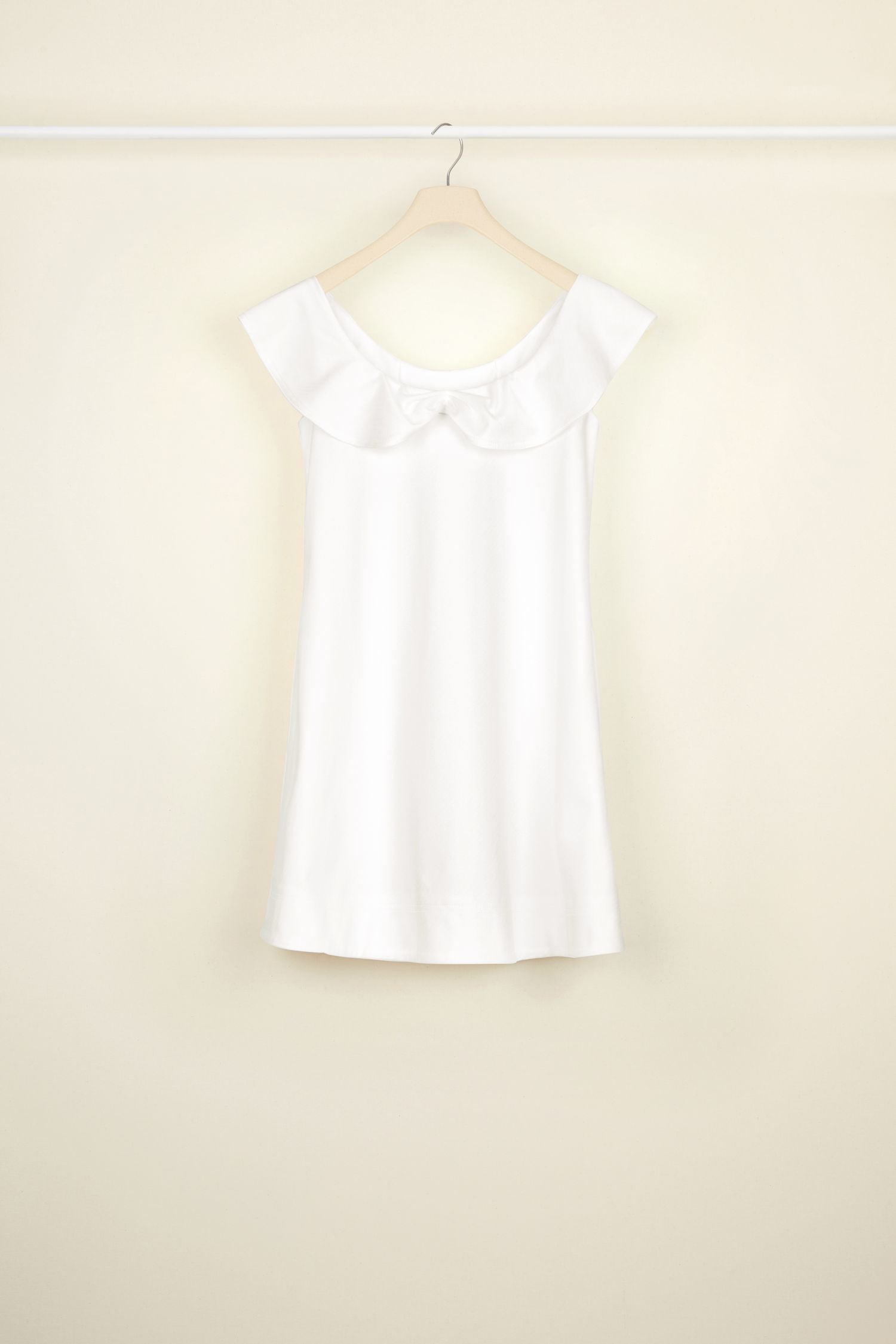 Robe à volants chevronné - Perle