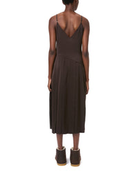 Robe à bretelles et ourlet ruban - Chocolate Brown