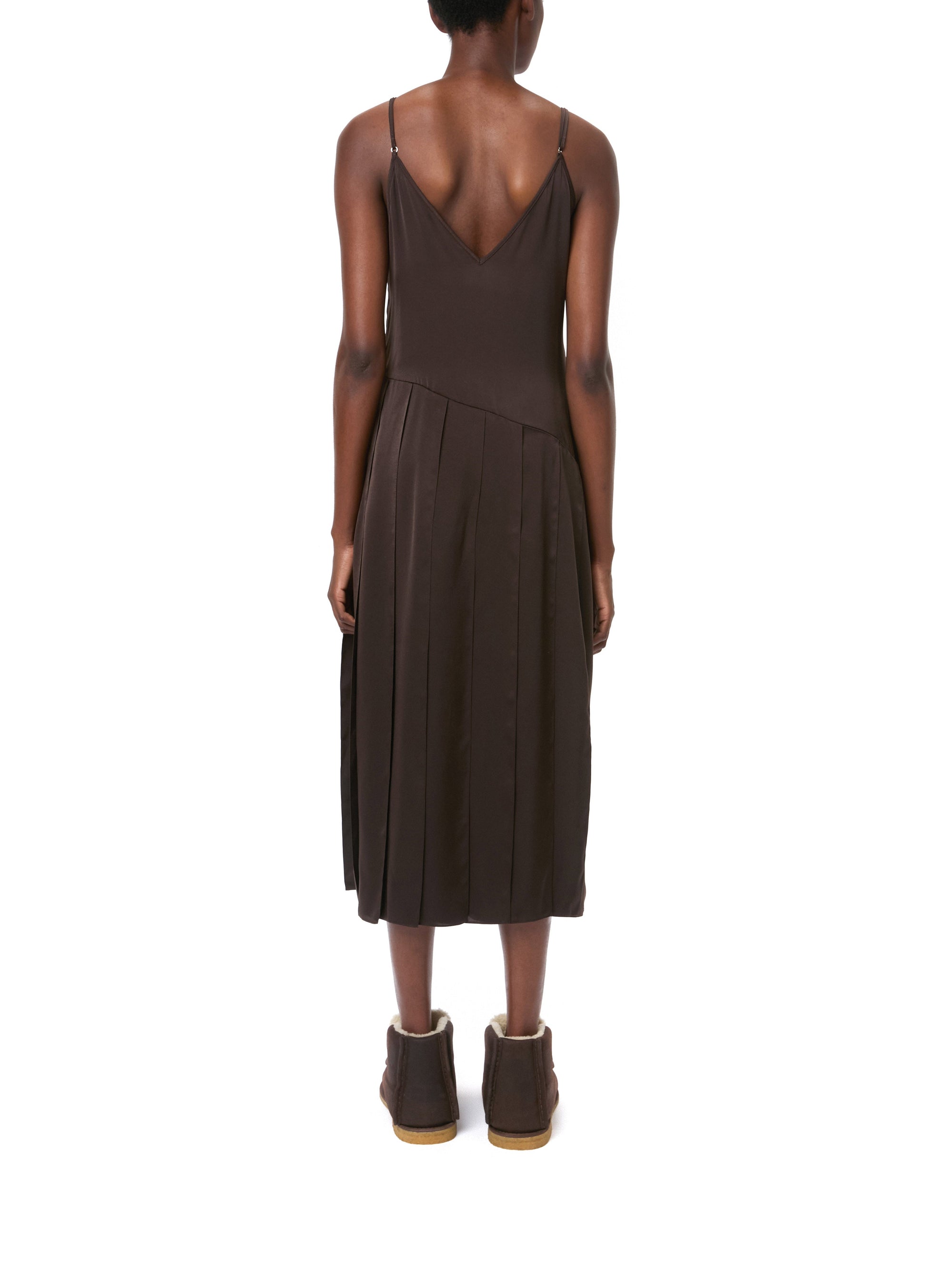 Robe à bretelles et ourlet ruban - Chocolate Brown