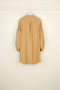 Robe à plastron en dentelle - Sable