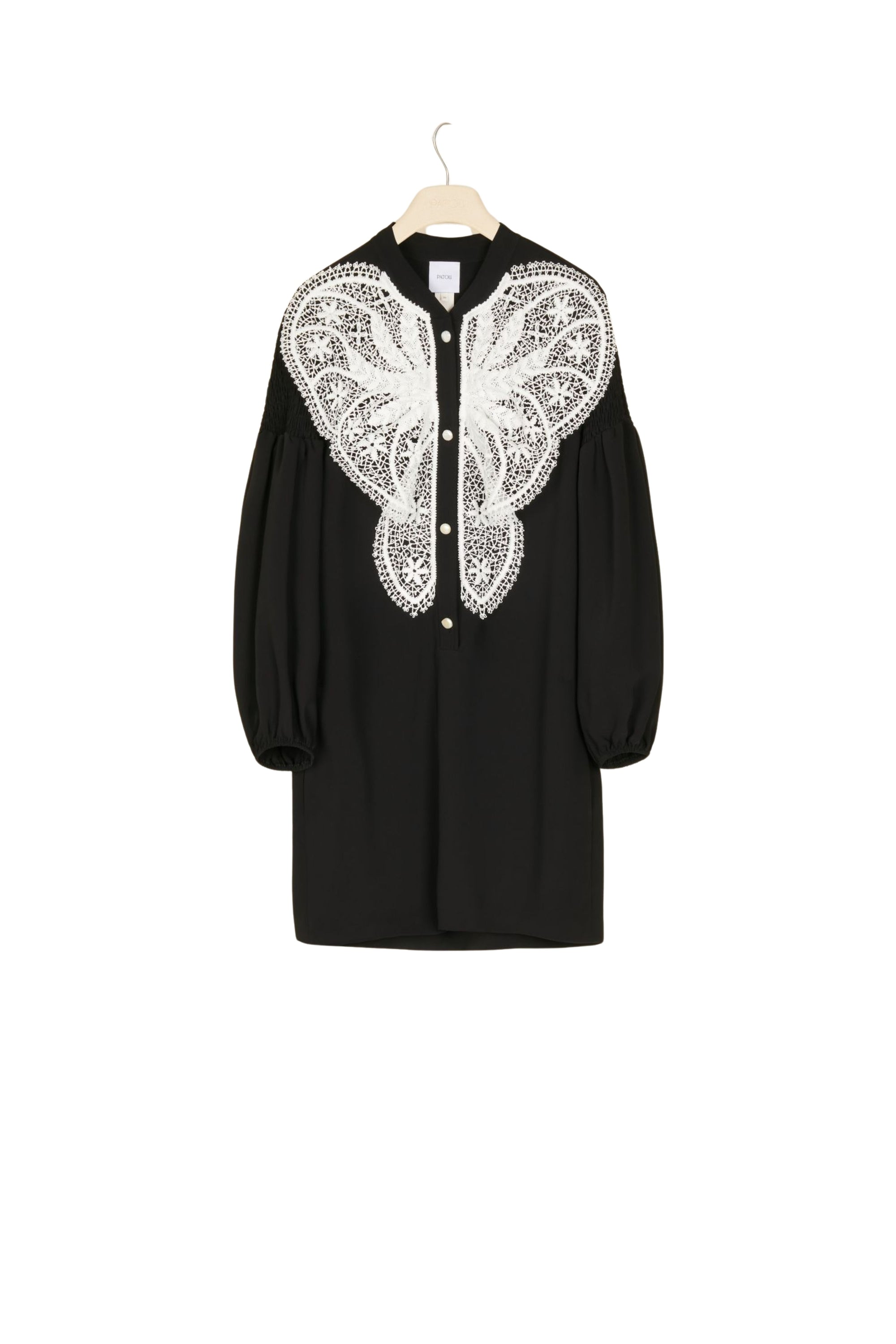 Lace bib dress - Black