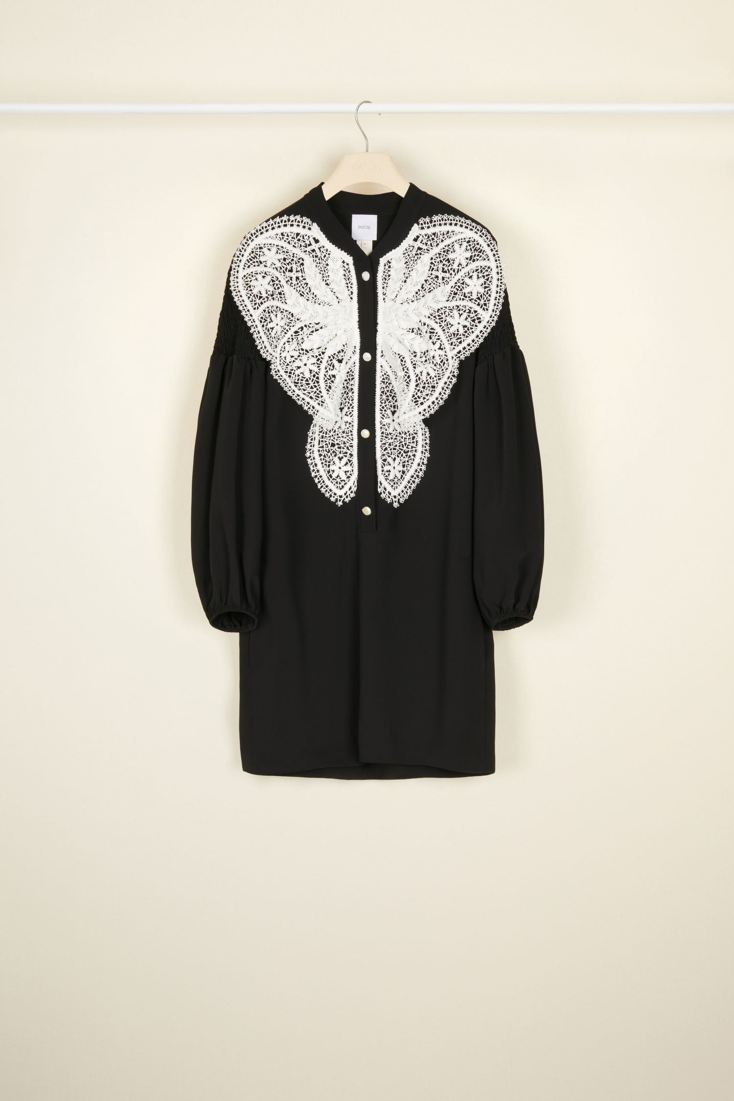 Lace bib dress - Black