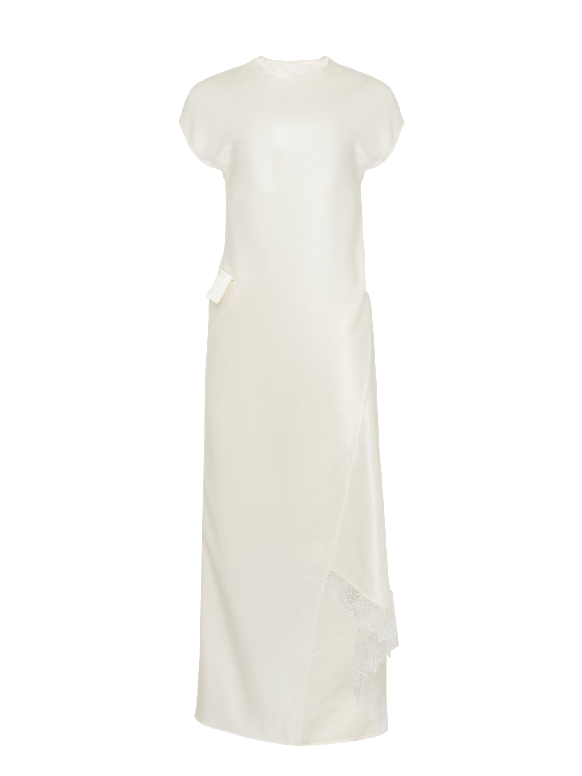 Robe longue en satin - Off White