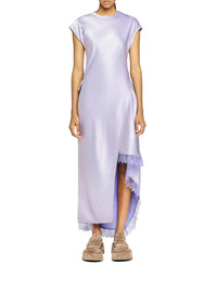Robe longue en satin - Off White