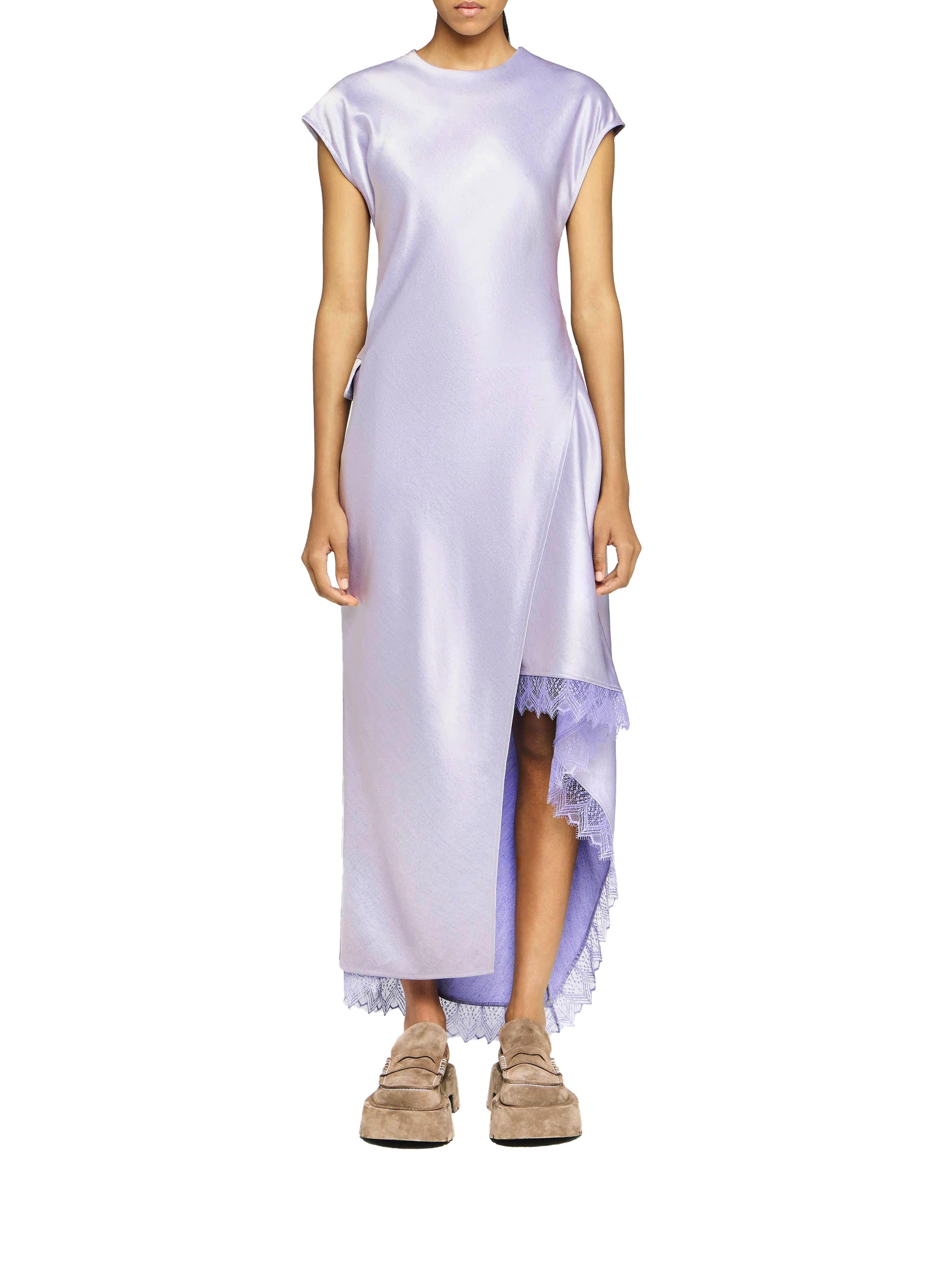 Robe longue en satin - Off White