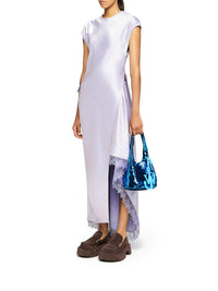 Robe longue en satin - Off White