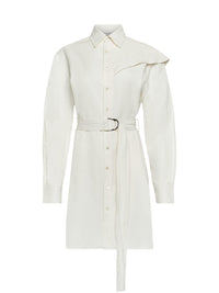 Robe courte drapée - Off White