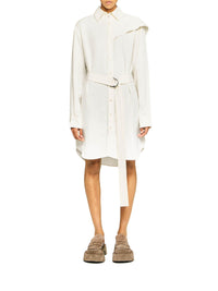 Robe courte drapée - Off White