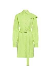 Robe midi drapée - Lime