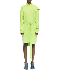 Robe midi drapée - Lime