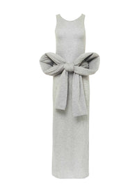 Robe Sans Manches À Noeud Surdimensionné - Light Grey