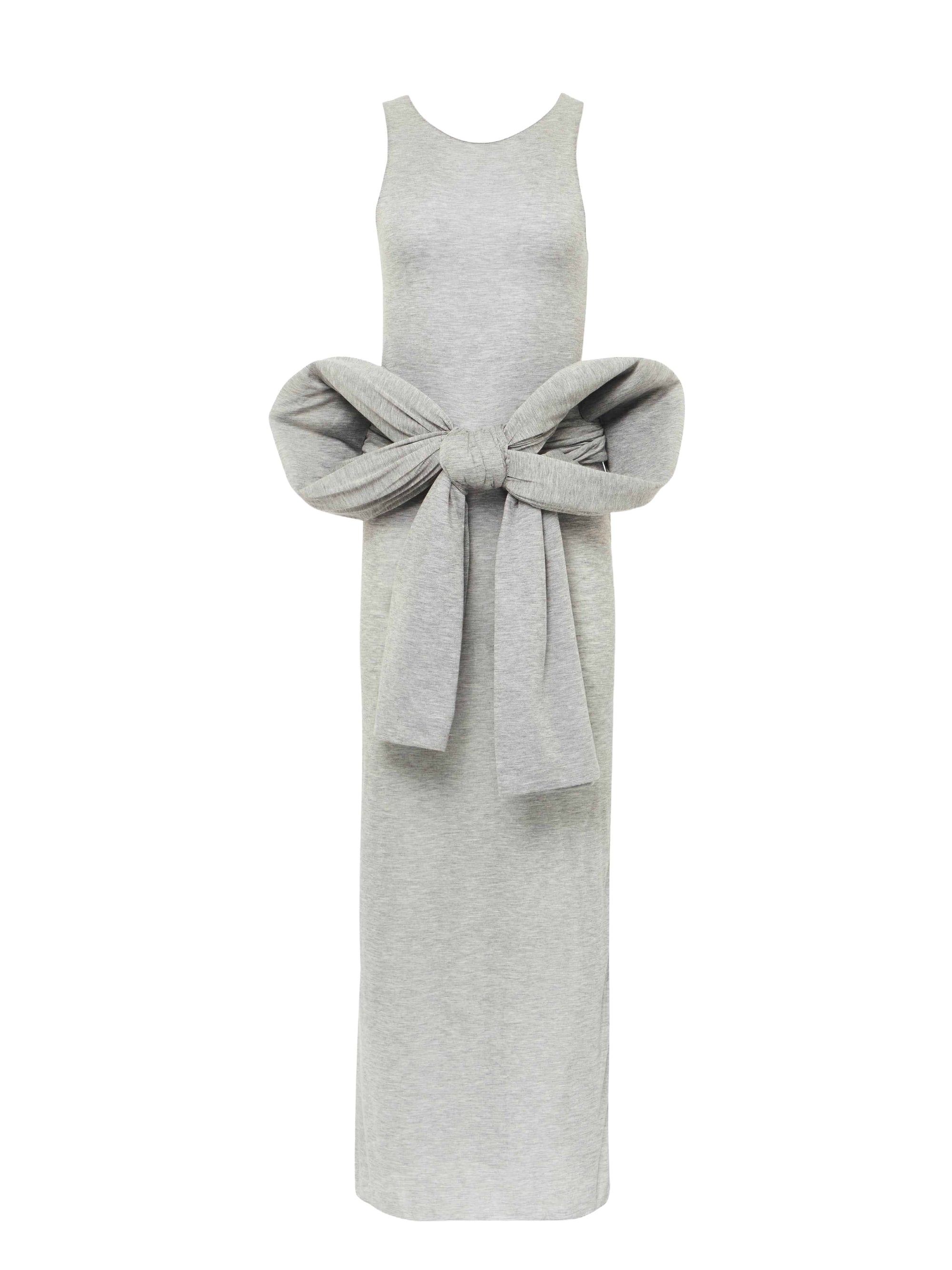 Robe Sans Manches À Noeud Surdimensionné - Light Grey