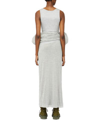 Robe Sans Manches À Noeud Surdimensionné - Light Grey