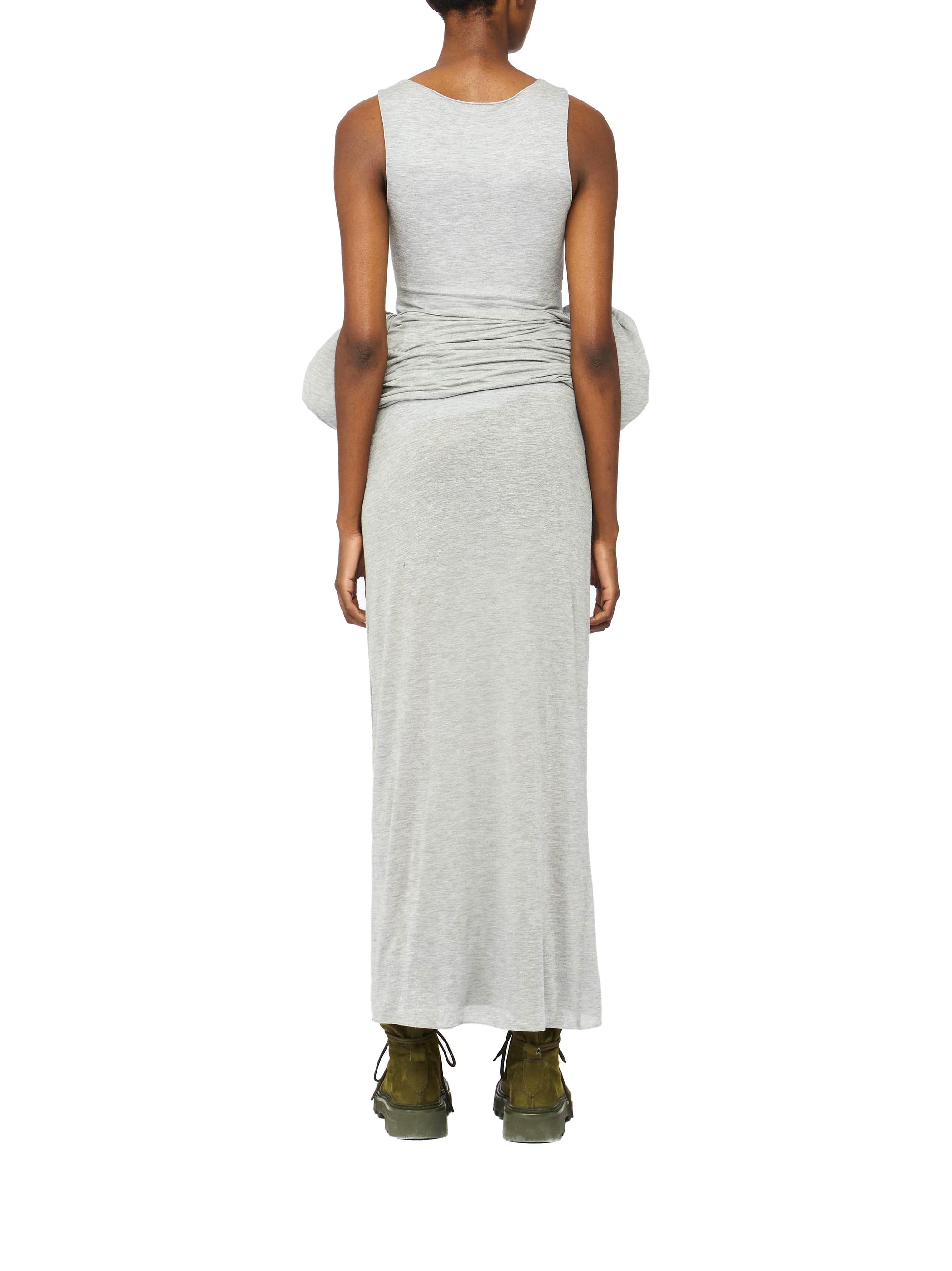 Robe Sans Manches À Noeud Surdimensionné - Light Grey