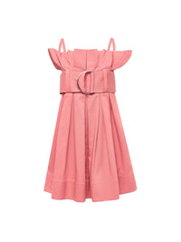 Mini-Robe À Plis Et Anneaux En D - Rose Pink