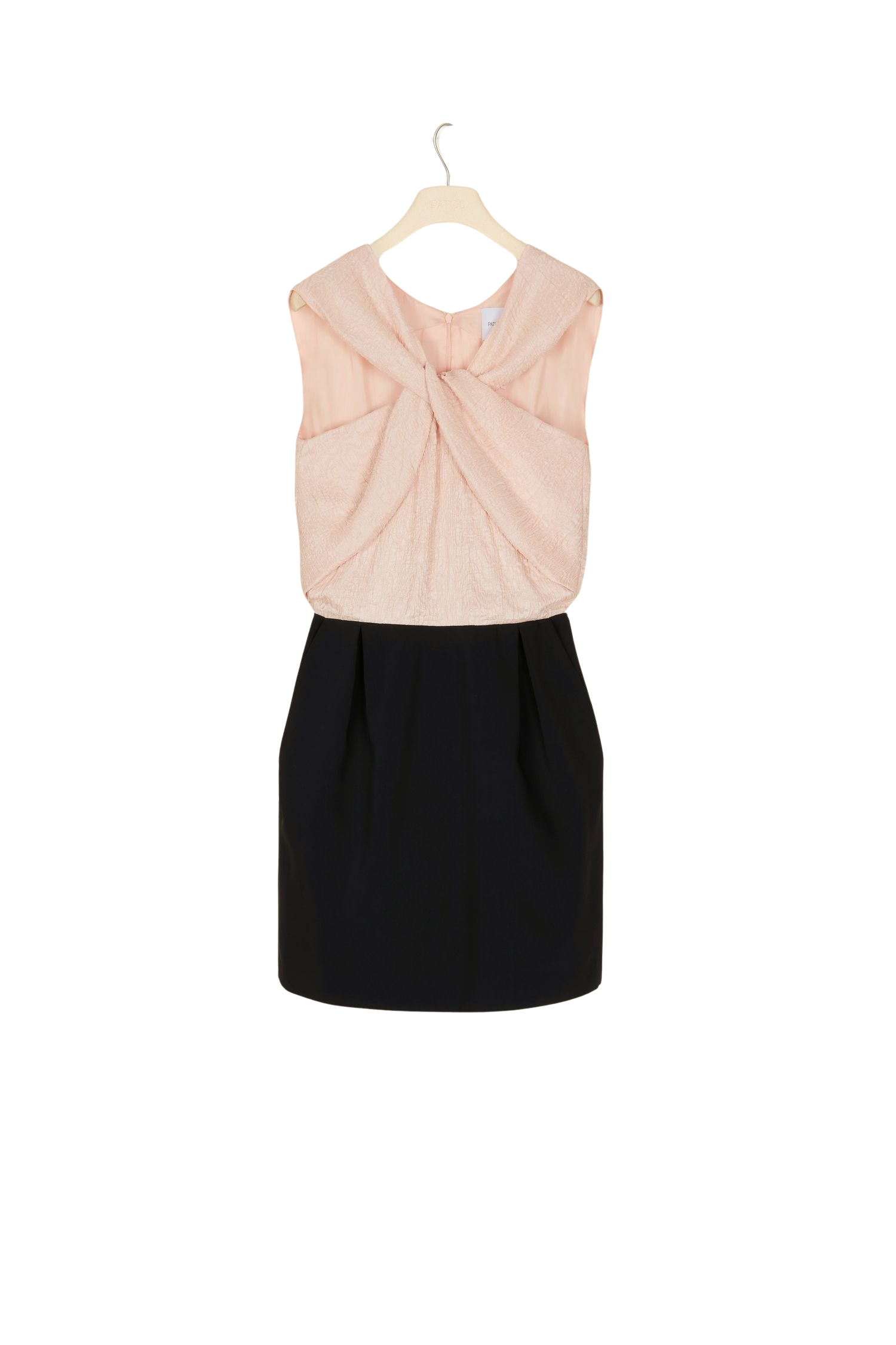 Robe courte à col twist - Rose & Noir