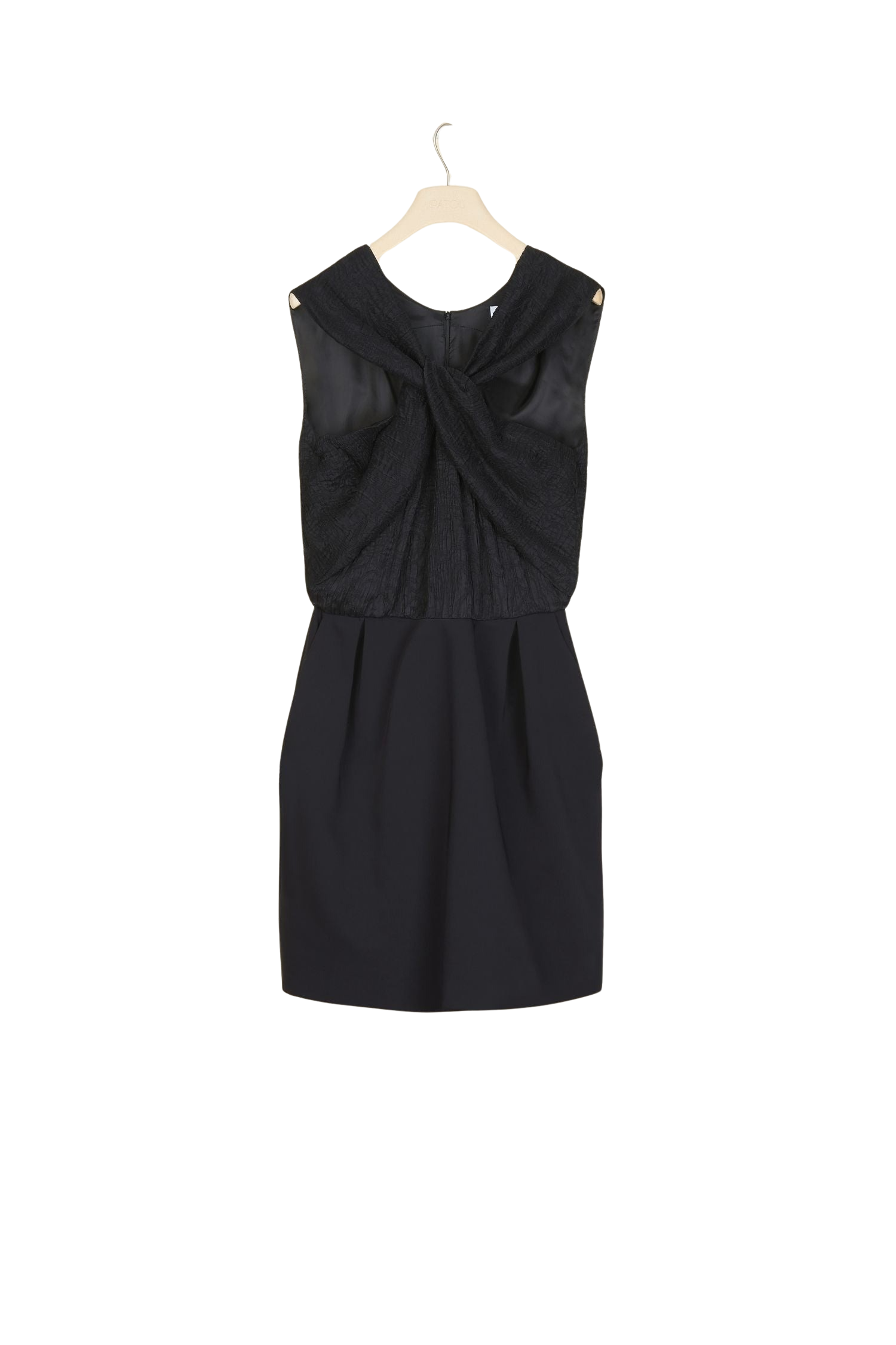 Robe courte à col twist - Noir
