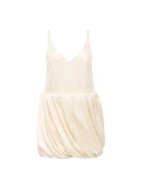 Robe Caraco À Ourlets Rouleés - Ivory