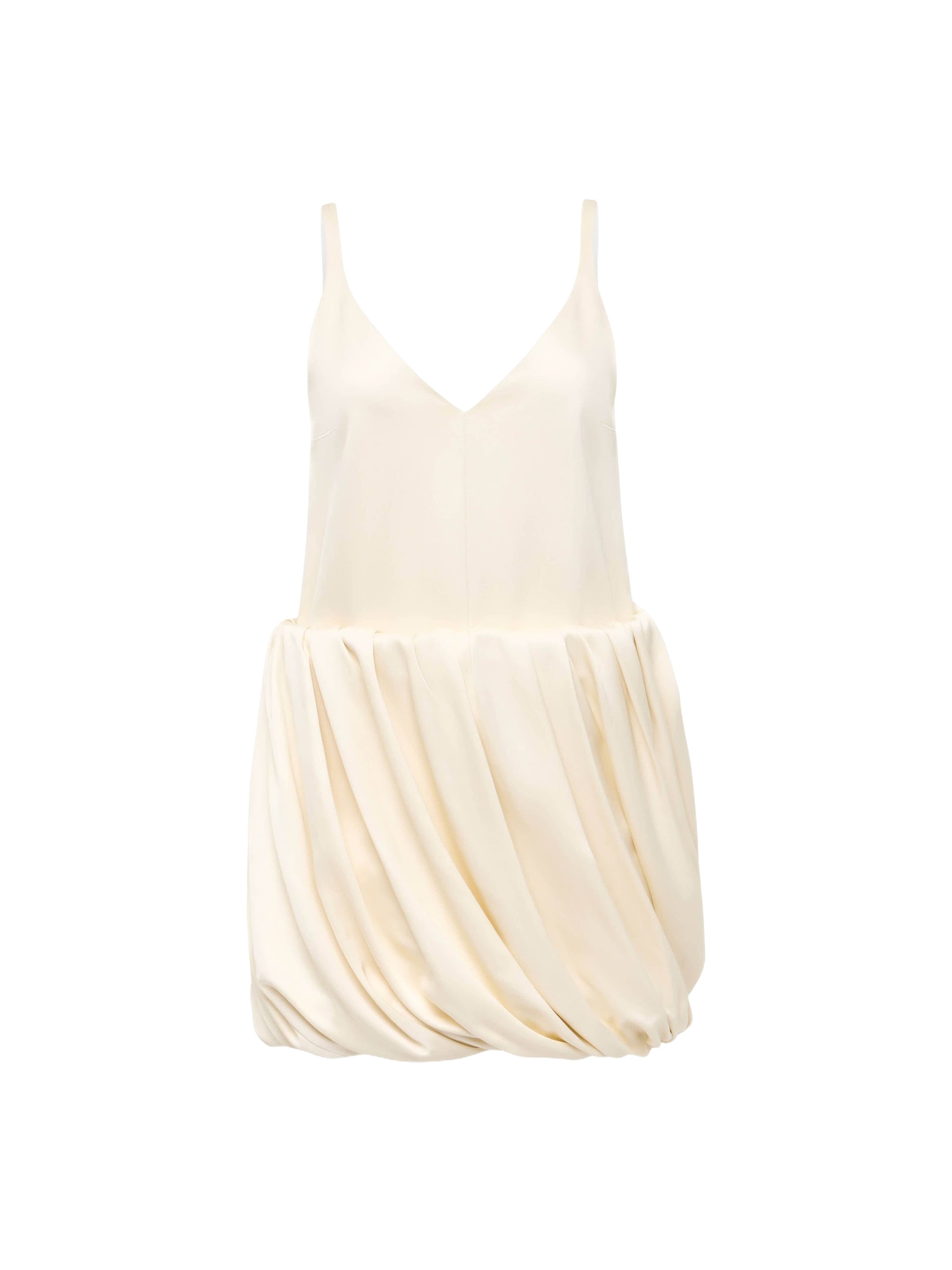 Robe Caraco À Ourlets Rouleés - Ivory