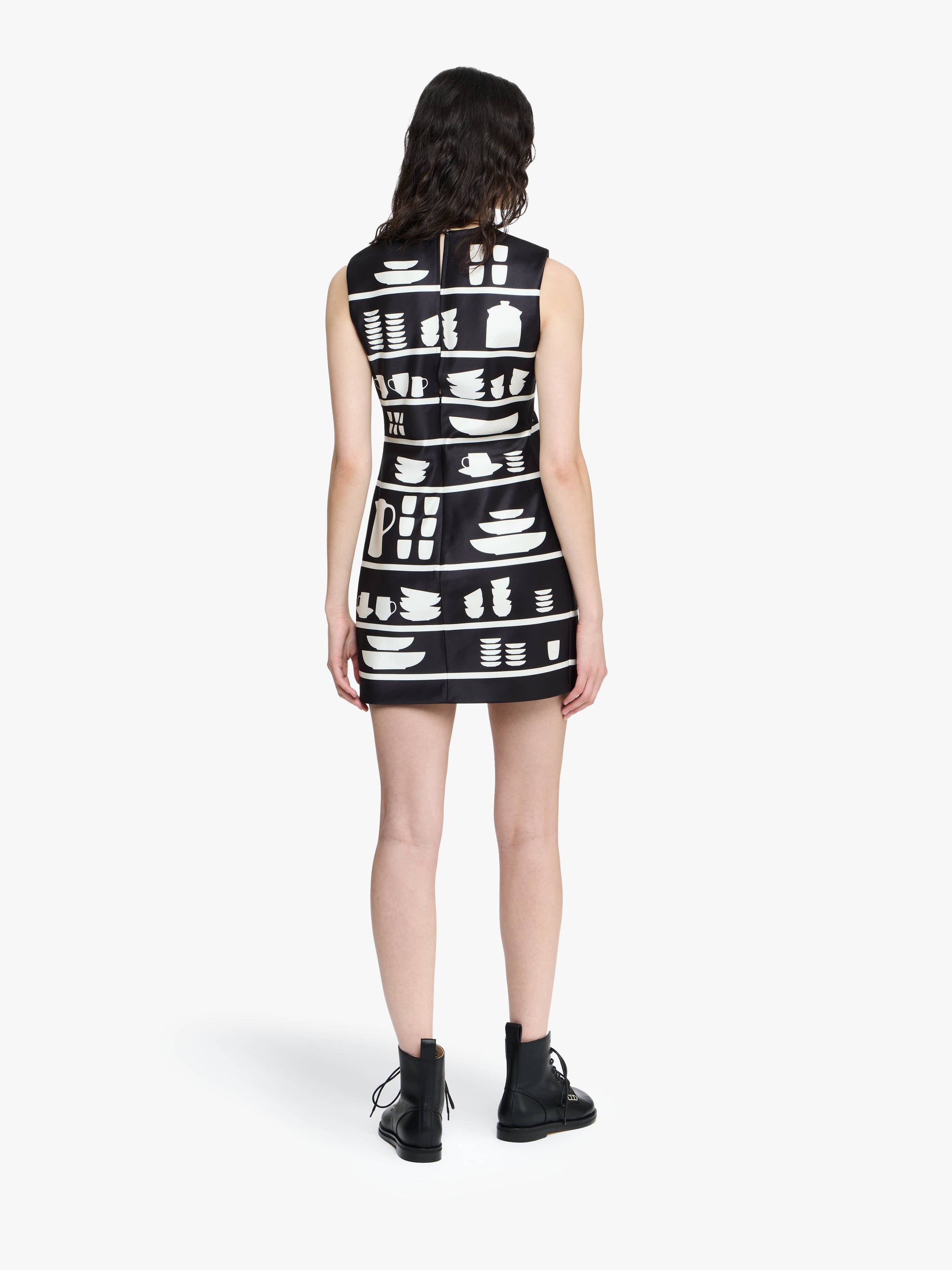 Mini Robe Fuselée - Black/White