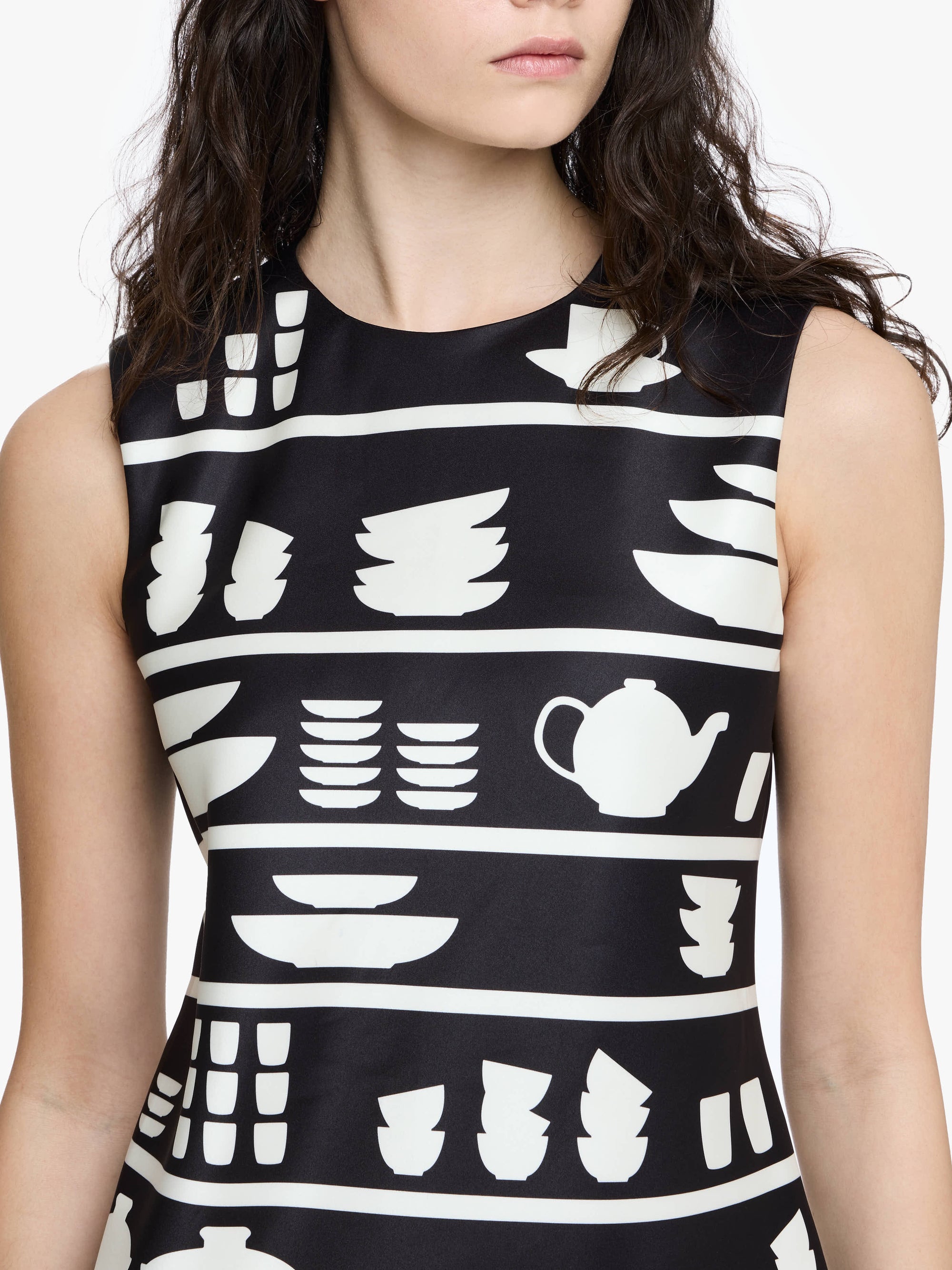 Mini Robe Fuselée - Black/White