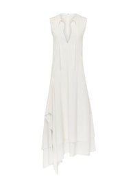 Robe Sans Manches À Double Épaisseur - Off White/Grey