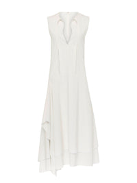 Robe longue sans manches - Off White & Grey