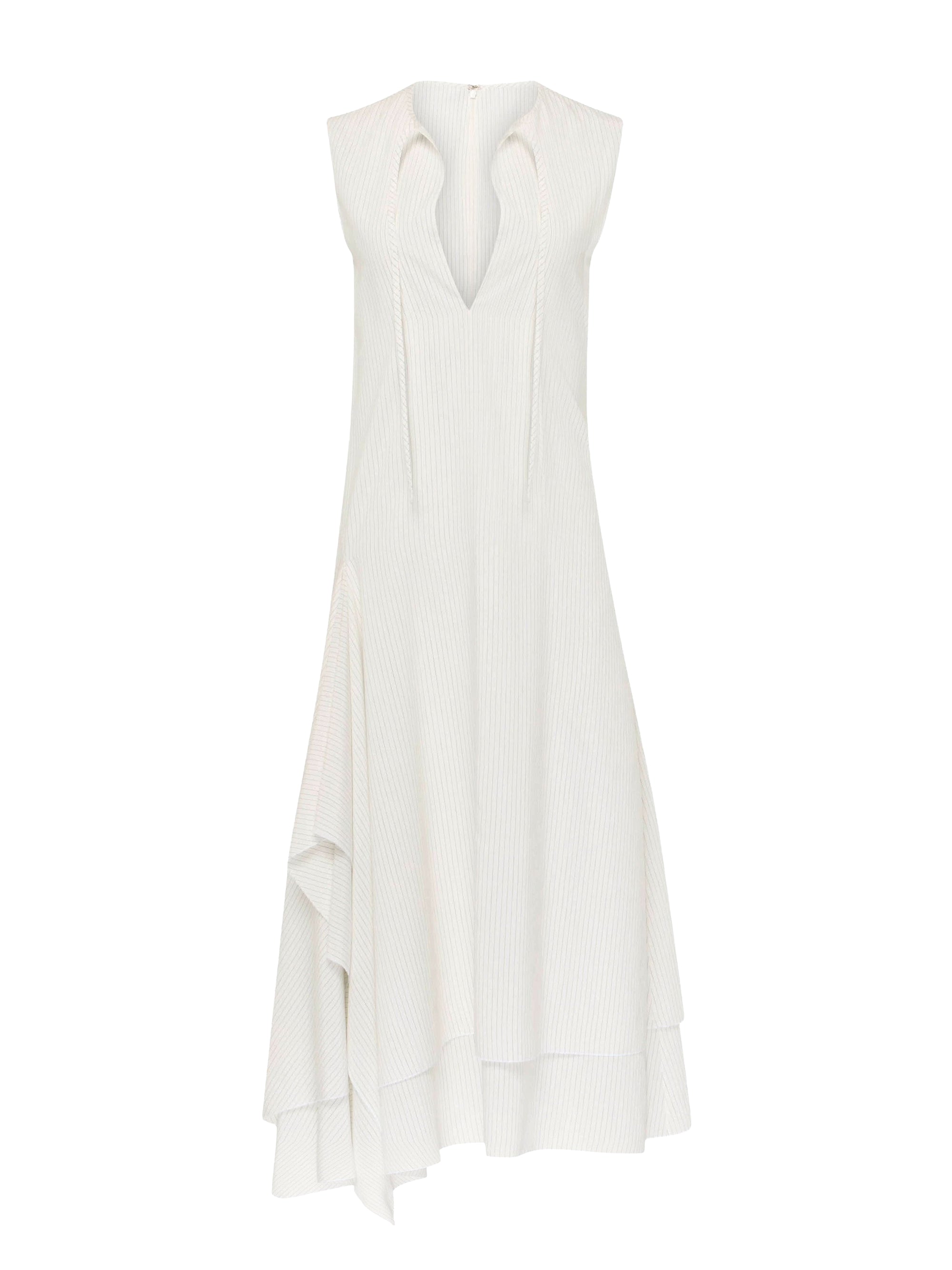 Robe longue sans manches - Off White & Grey