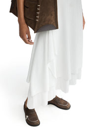 Robe Sans Manches À Double Épaisseur - Off White/Grey