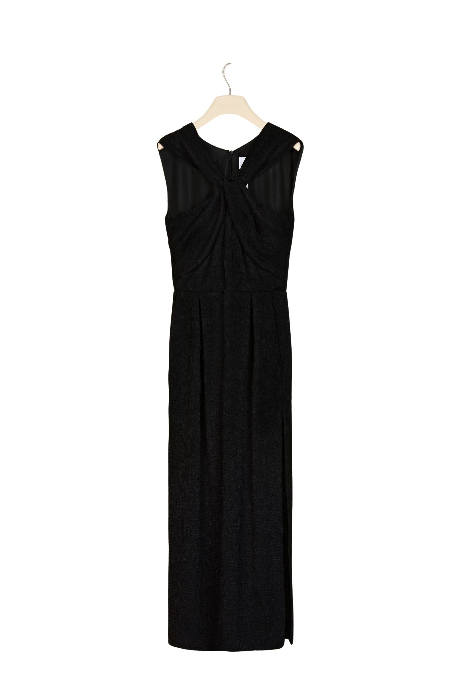 Robe longue à col twist - Noir