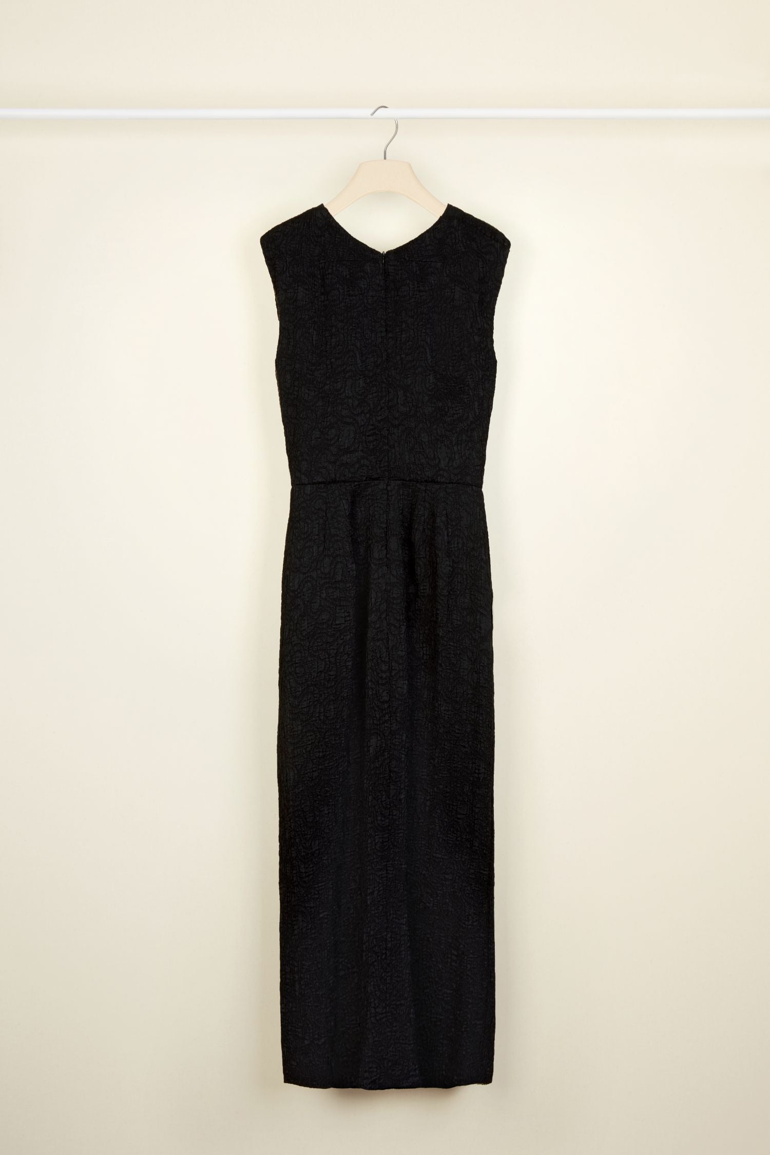 Long dress with twist collar - Black