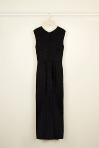 Robe longue à col twist - Noir