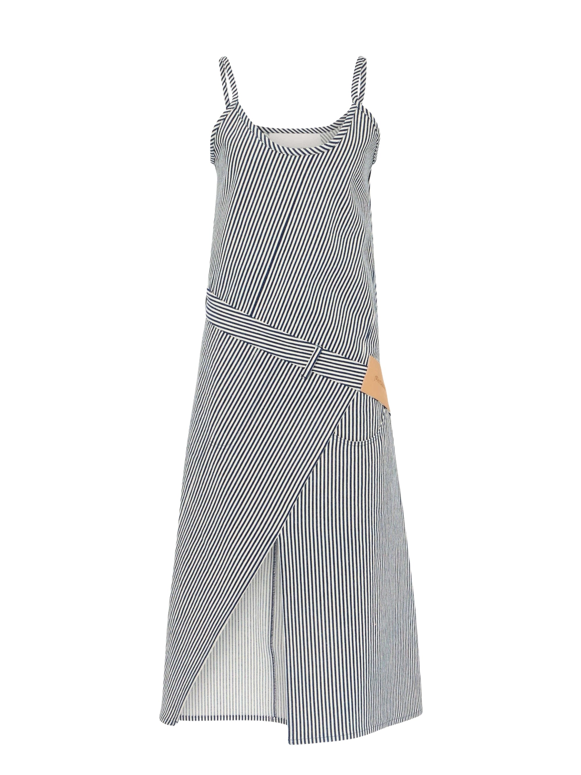 Robe De Travail À Torsades - Off White/Navy
