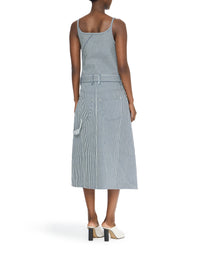 Robe De Travail À Torsades - Off White/Navy