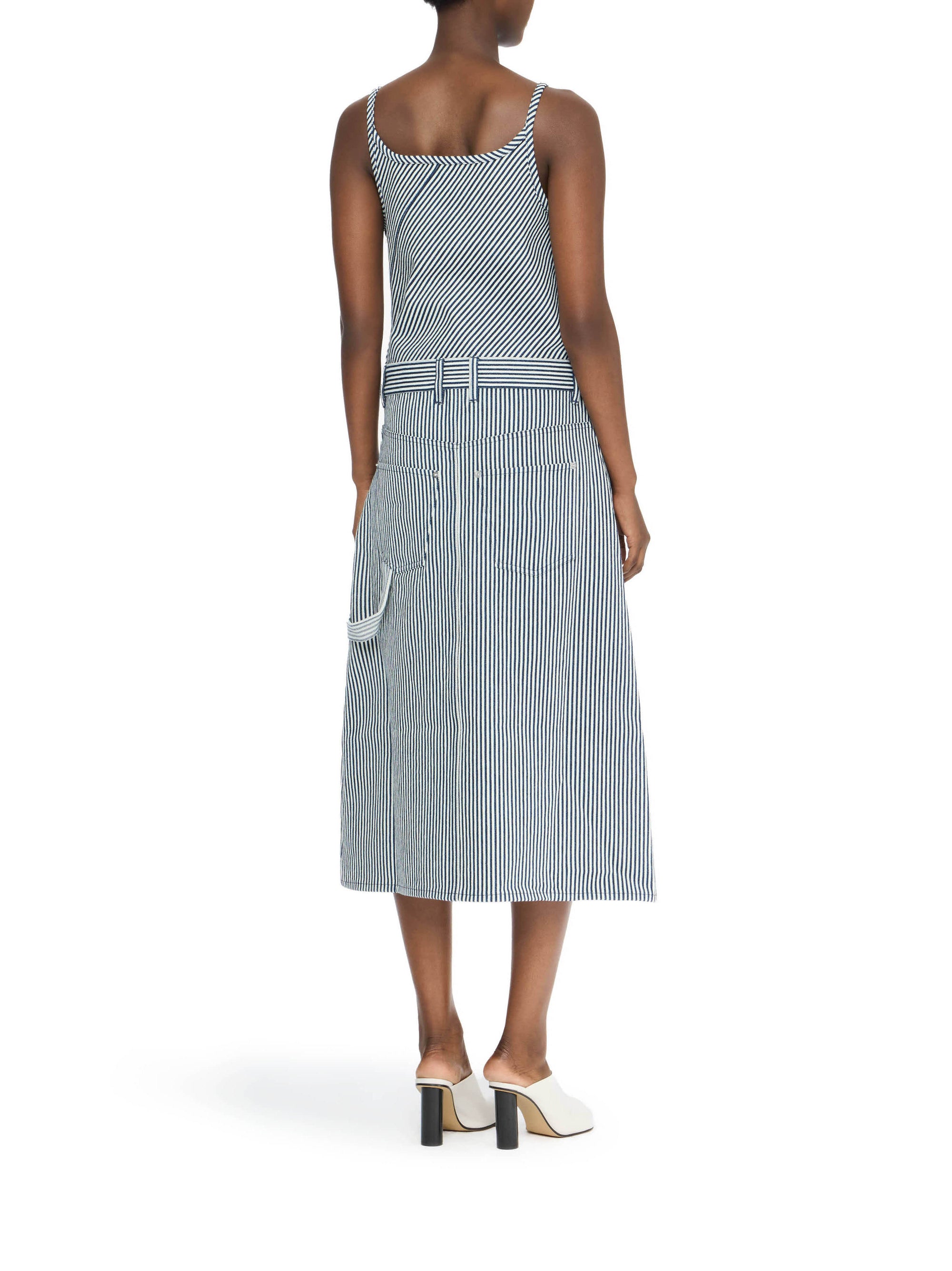 Robe De Travail À Torsades - Off White/Navy