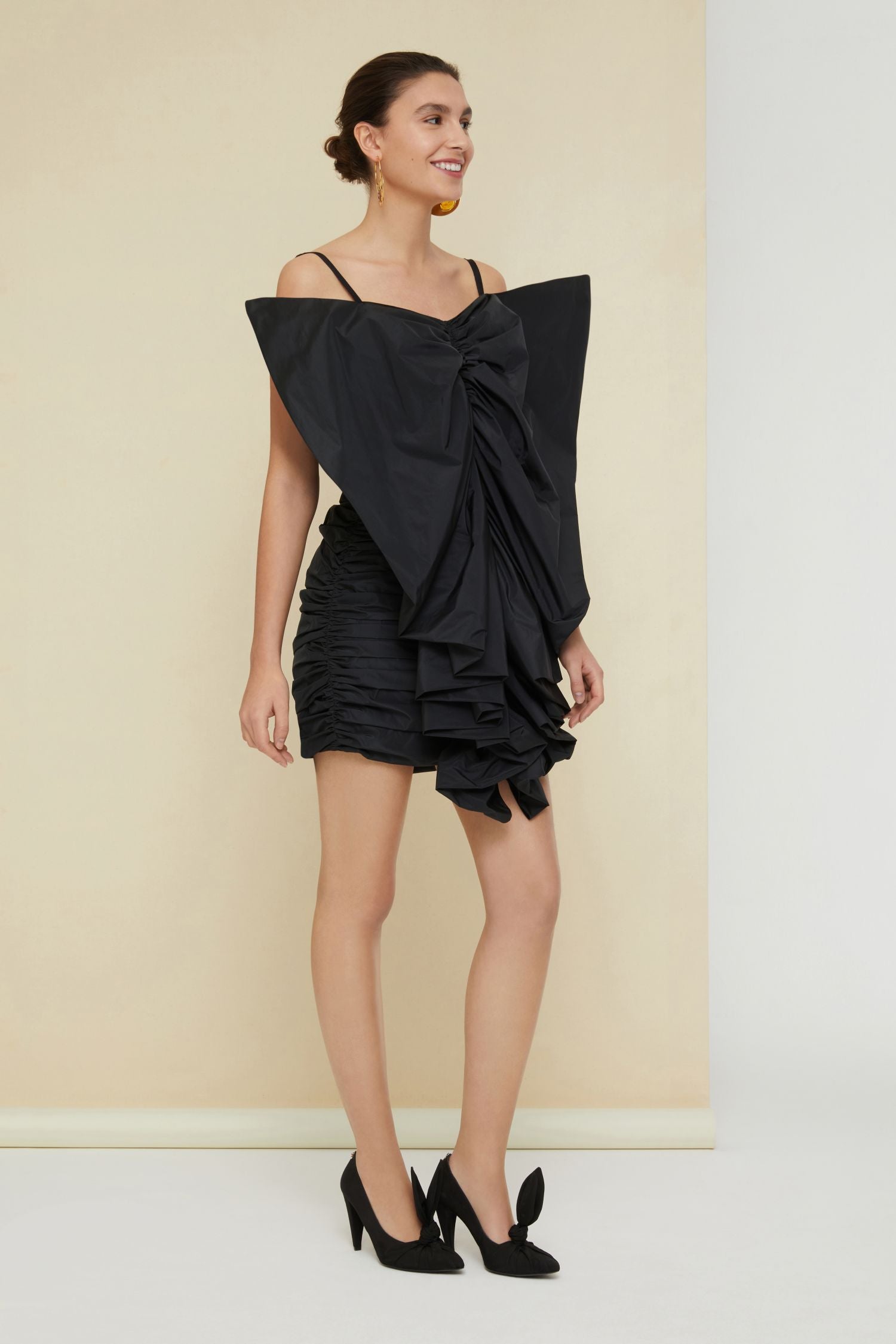 Robe papillon en faille - Noir