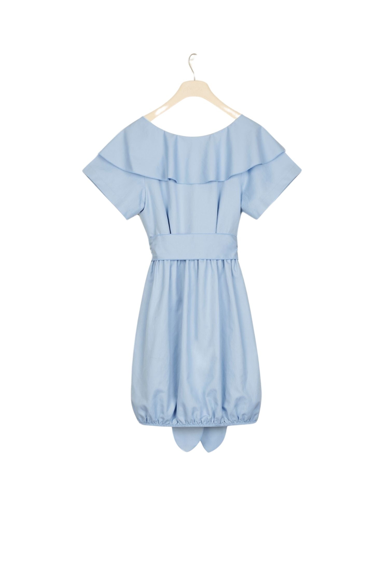 Robe boule en coton à dos croisé - Blueberry