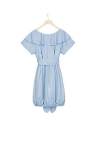Robe boule à dos croisé - Blueberry