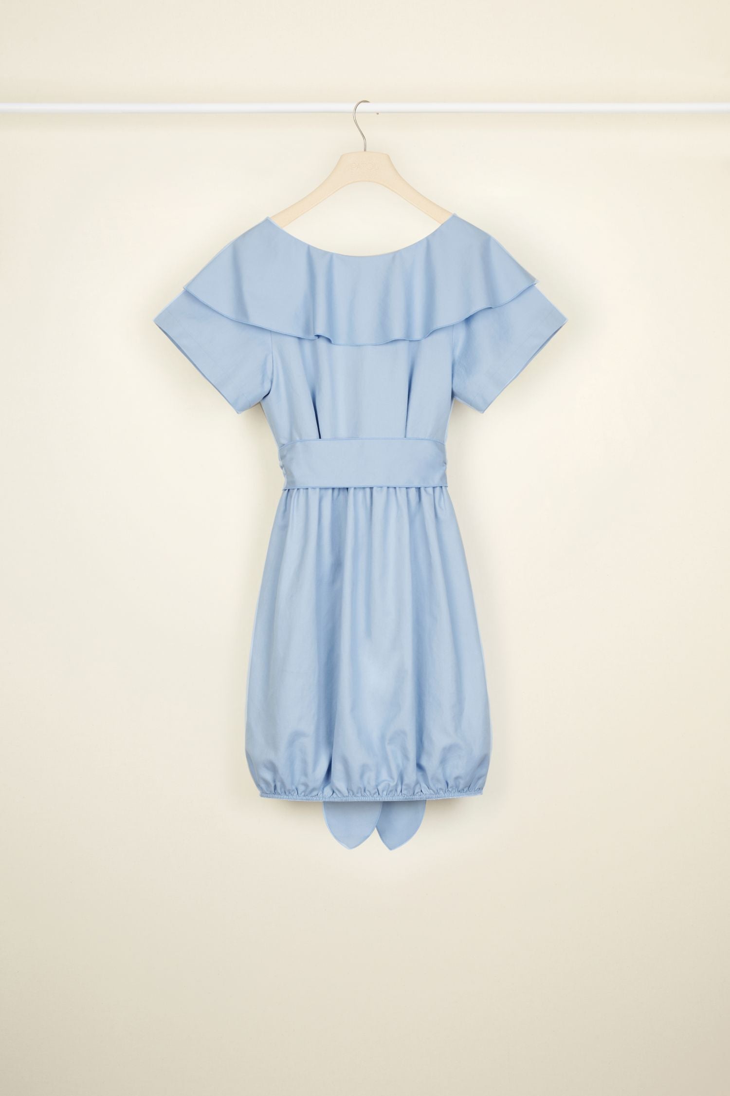 Robe boule en coton à dos croisé - Blueberry