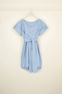 Robe boule à dos croisé - Blueberry