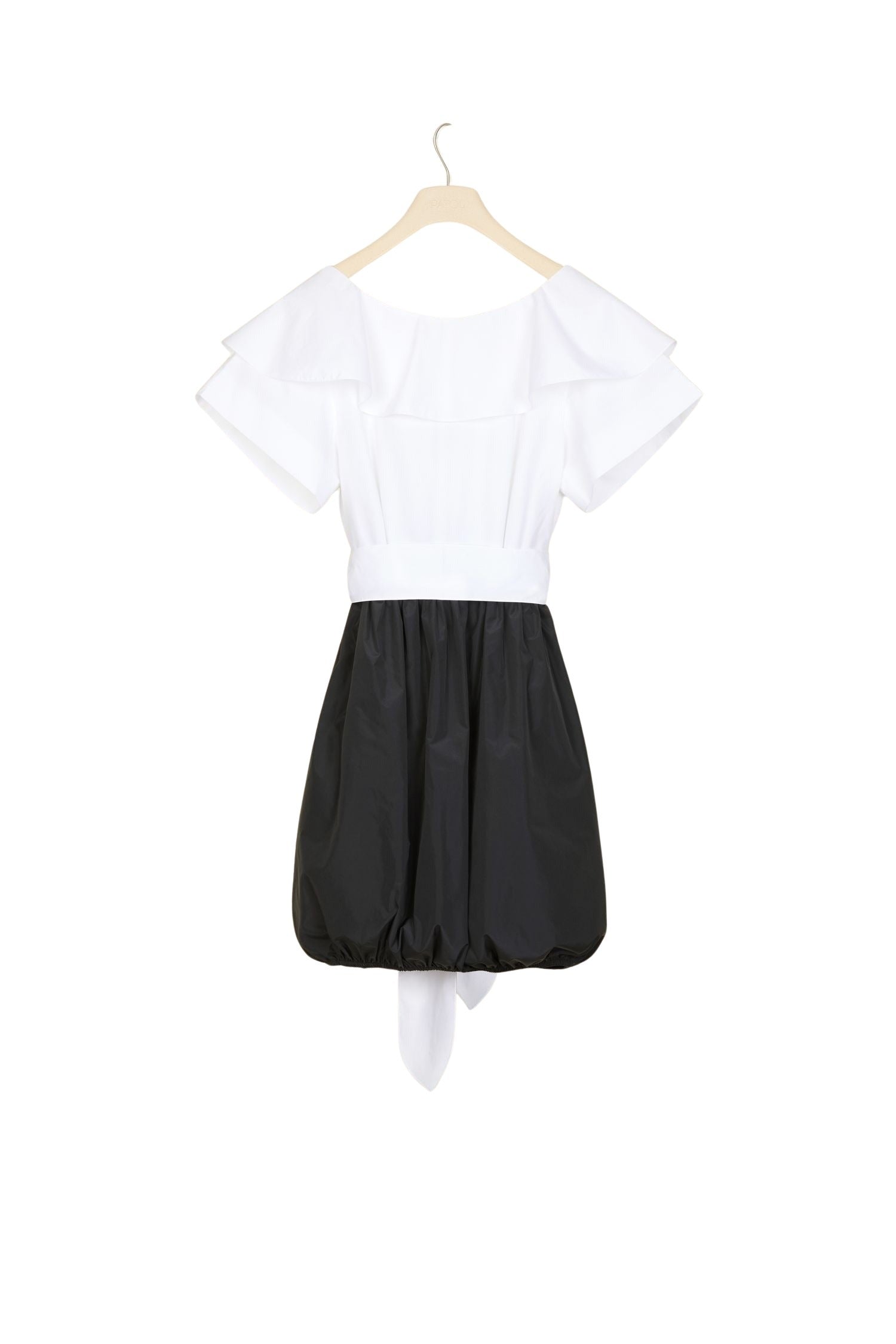 Robe boule à dos croisé - Noir & Blanc