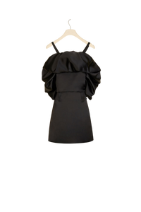 Robe courte à volants - Noir