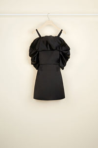 Robe courte à volants - Noir