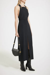 Robe salopette en crêpe technique