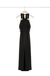 Robe salopette en crêpe technique